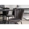 Venture Home Dining Chairs 2 pcs Limhamn Velvet Black and Grey