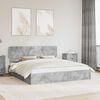 vidaXL Storage Bed Concrete Grey 180 x 200 cm Engineered Wood