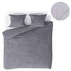 vidaXL 5 Piece Bedding Set Fleece Grey 200x220/60x70 cm