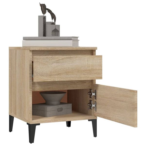 vidaXL Bedside Cabinet Sonoma Oak 40x35x50 cm