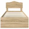 vidaXL Bed Frame with Headboard Sonoma Oak 90 x 200 cm Solid Pine Wood