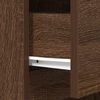 vidaXL Bedside Cabinet Brown Oak 39x35x65 cm Engineered Wood