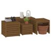 vidaXL 4 Piece Garden Box Set Honey Brown Solid Wood Pine