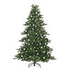 vidaXL Artificial Hinged Christmas Tree with 300 LEDs 240 cm PVC