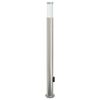 vidaXL Bollard Light with Sensor&Outlet 110 cm Stainless Steel IP44