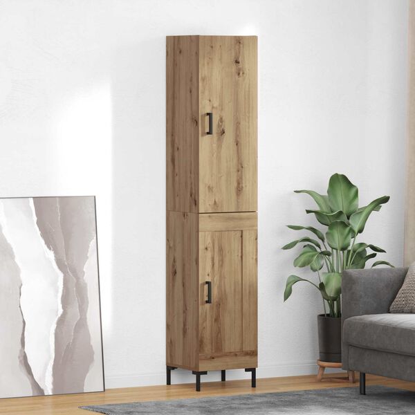 vidaXL Highboard Artisan Oak 69.5 x 34 x 180 cm Engineered Wood