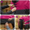 vidaXL Horse Blanket Pink and Black 165 cm Polyester