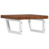 vidaXL Basin Shelf Wall Mounted Steel and Solid Wood Oak