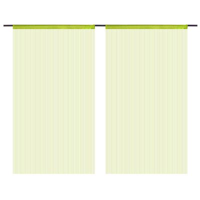 vidaXL String Curtains 2 pcs 140x250 cm Green