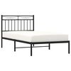 vidaXL Metal Bed Frame without Mattress with Headboard Black 100x190cm