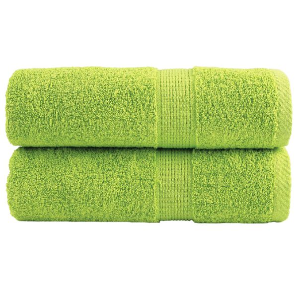 vidaXL Premium Guest Towels SOLUND 2 pcs Apple Green 30x50 cm 600 gsm