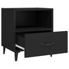 vidaXL Bedside Cabinet Black Engineered Wood