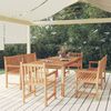 vidaXL 5 Piece Garden Dining Set Solid Wood Teak