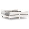 vidaXL Bed Frame without Mattress White 180x200 cm Solid Wood Pine