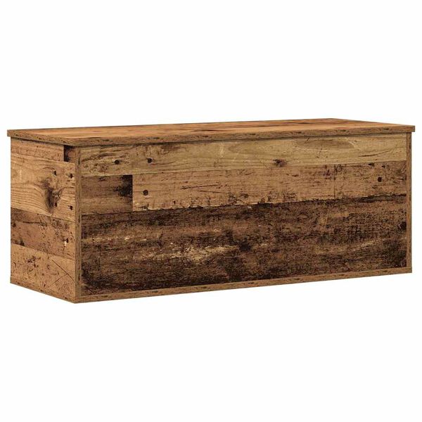 vidaXL Storage Box Old Wood 90 x 35 x 35 cm Engineered Wood