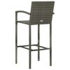 vidaXL 3 Piece Garden Bar Set Grey