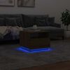 vidaXL Coffee Table with LED Lights Artisan Oak 50x49x40 cm