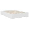 vidaXL Bed Frame with Headboard White 140 x 190 cm Engineered Wood
