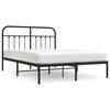 vidaXL Metal Bed Frame without Mattress with Headboard Black 140x200cm