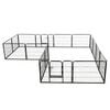 vidaXL Dog Playpen 16 Panels Steel 60x80 cm Black