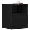 vidaXL Bedside Cabinet Black oak 40 x 40 x 50 cm Engineered wood