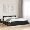 vidaXL Bed Frame with Headboard without Mattress Black 160x200 cm