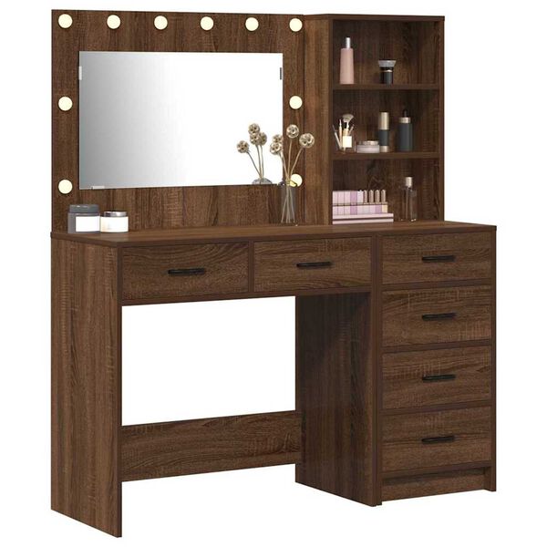 vidaXL Dressing Table Brown 78.5 x 41 x 135 cm Engineered wood
