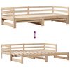 vidaXL Daybed with Trundle and Drawers without Mattress 90x200 cm