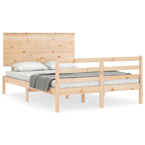 vidaXL Bed Frame without Mattress 140x200 cm Solid Wood