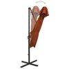 vidaXL Cantilever Garden Parasol with Double Top Terracotta 250x250 cm