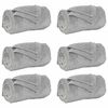 vidaXL Throw Blankets 6 pcs Grey 150 x 200 cm Fleece