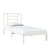 vidaXL Bed Frame without Mattress White 75x190 cm Small Single Solid Wood