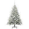 vidaXL Artificial Pre-lit Christmas Tree with Ball Set Green 150 cm
