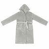 vidaXL Bathrobe Hoodie Grey M Flannel