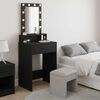 vidaXL Dressing Table Black 50 x 41 x 140 cm Engineered Wood
