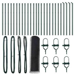 vidaXL Ground Fix Welded Wire Fence 50 x 0.5 m (W x H)