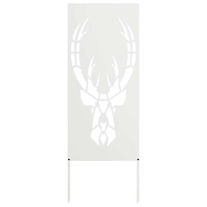 vidaXL Garden Privacy Screen White 50 x 140 cm Cold-rolled steel