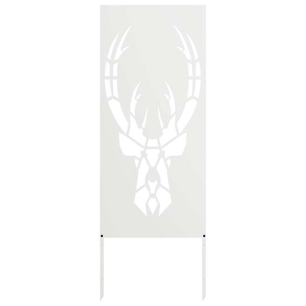 vidaXL Garden Privacy Screen White 50 x 140 cm Cold-rolled steel