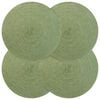vidaXL Jute Placemets 4 pcs Olive green 100% Tossa Jute