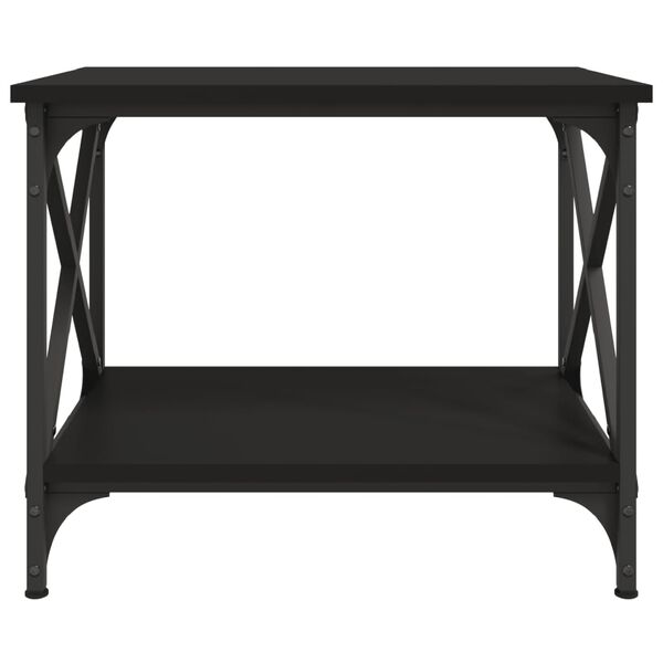 vidaXL Side Table Black 55x38x45 cm Engineered Wood