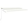 vidaXL Manual Retractable Awning 500x300 cm Cream