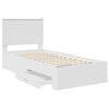 vidaXL Bed Frame with Headboard White 90 x 190 cm Engineered Wood
