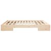 vidaXL Floor Bed Frame with Storage Brown 180 x 200 cm Solid pine wood