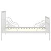 vidaXL Extendable Bed Frame without Mattress White Metal 80x130/200 cm
