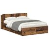 vidaXL Bed Frame with Storage Old Wood 140 x 190 cm Engineered Wood