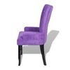 vidaXL Dining Chair with Armrests Purple Velvet