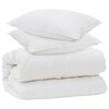 vidaXL Duvet with Pillows with Pillow 3 pcs White Microfiber