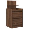vidaXL Bedside Cabinets with 2 Drawers 2 pcs Brown Oak 38x34x80 cm