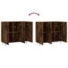 vidaXL Sideboard Smoked Oak 90x34x80 cm Engineered Wood