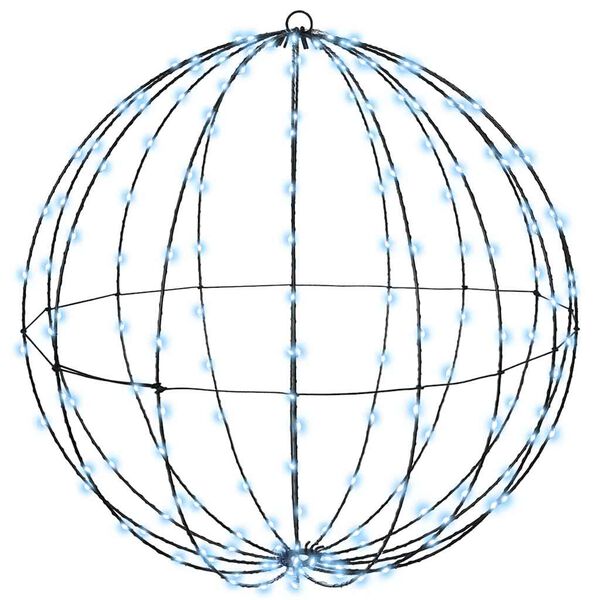 vidaXL Ball with 384 LEDs 2 pcs Cold white 60 cm Metal